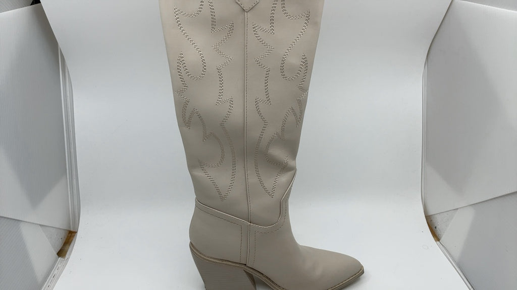 Madden Girl Women's Arizona Western Boot, Bone Paris, 7 - Image 6