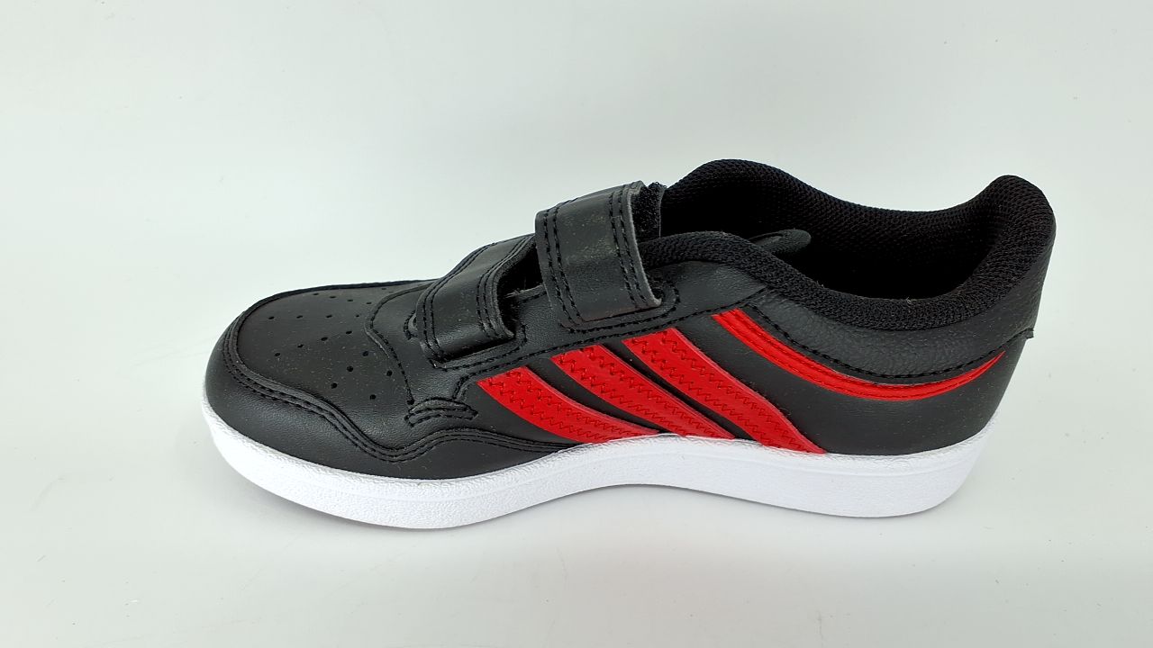 adidas Hoops 4.0 Basketball Sneaker, Black/Better Scarlet/White, 11 US Unisex Little Kid - Image 6