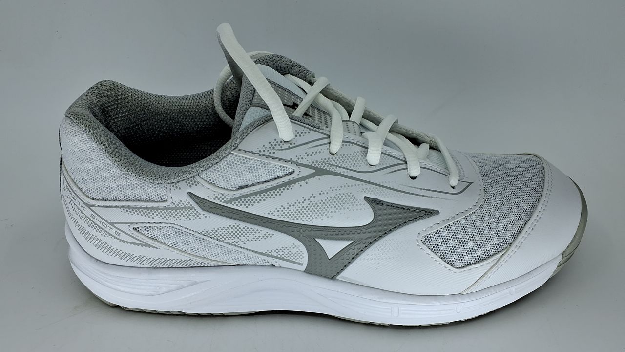 Mizuno Break Shot 5 AC Women's Racquet Sports Shoe Tennis, White/Ultimate Grey, 9.5 - Image 2