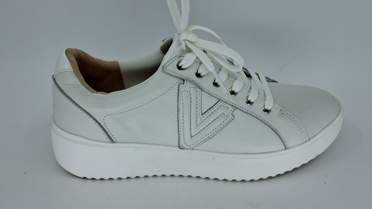 Vionic Women's Kearny Lace Up Sneaker, White Leather, 9.5 Wide - Image 6