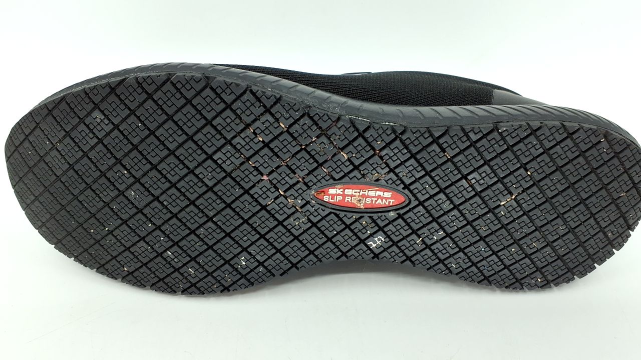 Skechers Women's Squad Sr Food Service Shoe, Black, 9 Wide - Image 8