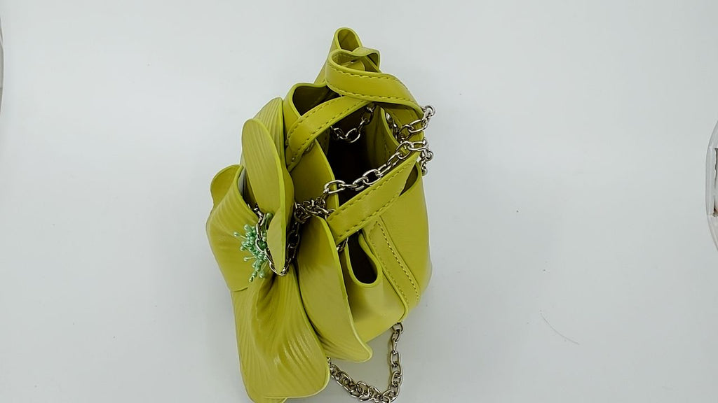 DEBIMY Women's Floral Clutch Purse PU Leather Flower Evening Bags Party Prom Handbag Wedding Crossbody Bucket Purse Green - Image 7