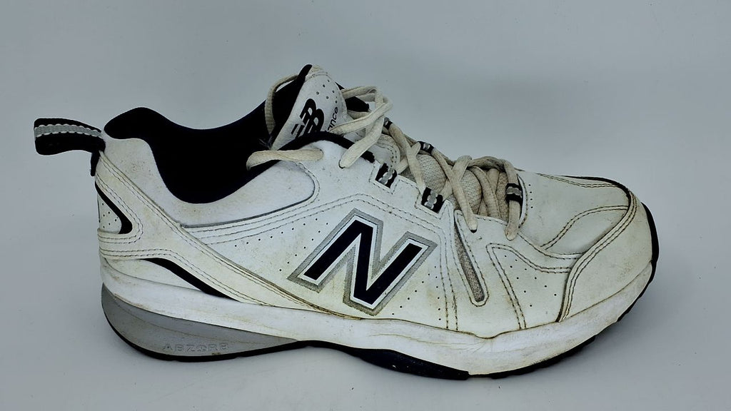 New Balance Men's 608 V5 Casual Comfort Cross Trainer, White/Navy, 9 - Image 3