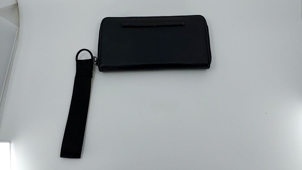 Steve Madden Bzip-Web Zip Around Wallet Wristlet (Black w/Black) - Image 4