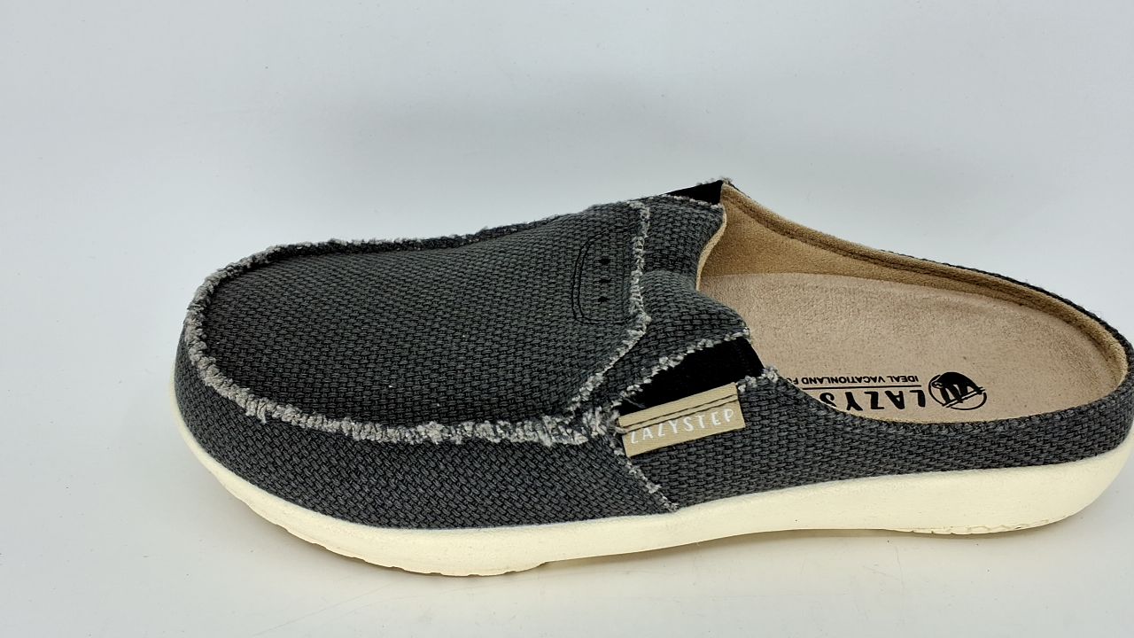 LazyStep Men's Slippers with Arch Support, Canvas Mens Orthopedic Slippers, Slip on Clog, Trevor Indoor Outdoor Non-Slip House Shoes for Men(Charcoal, Size 10) - Image 6