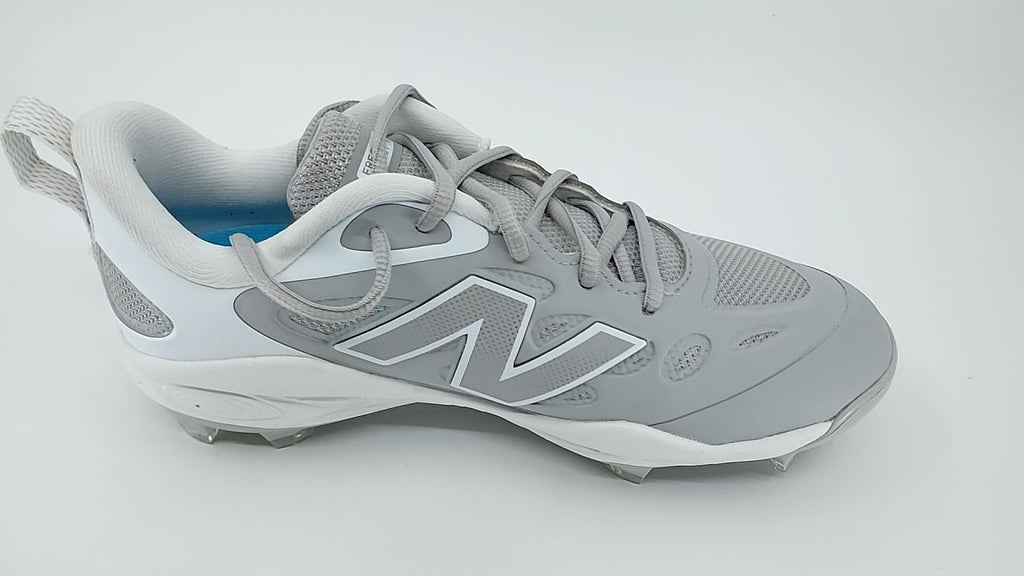 New Balance Women's Fresh Foam Velo V4 Molded Softball Shoe, Raincloud/White, 7.5 - Image 7