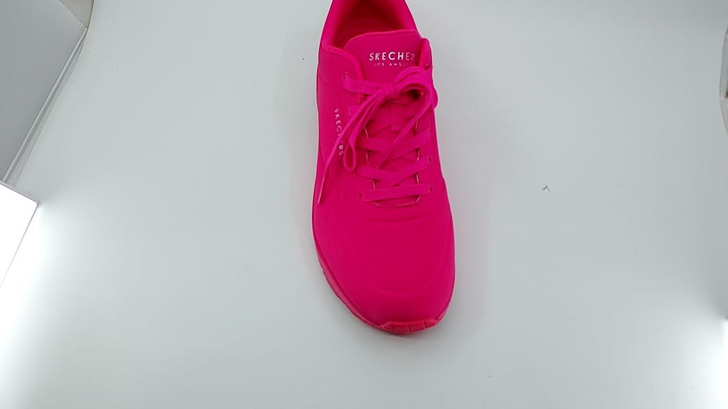 Skechers Women's Uno-Night Shades Sneaker Cooled Memory Foam, Skech-Air Midsole, Durabuck Upper, HOT Pink,  Wide - Image 3