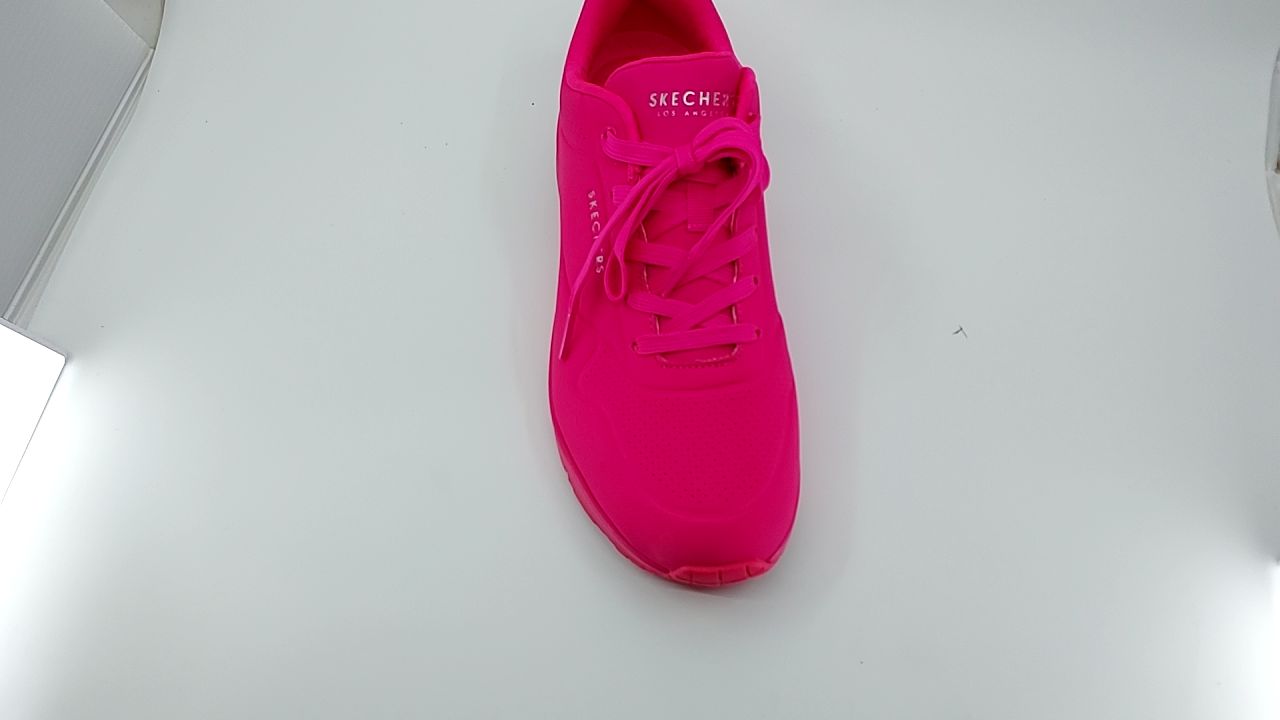 Skechers Women's Uno-Night Shades Sneaker Cooled Memory Foam, Skech-Air Midsole, Durabuck Upper, HOT Pink,  Wide - Image 3