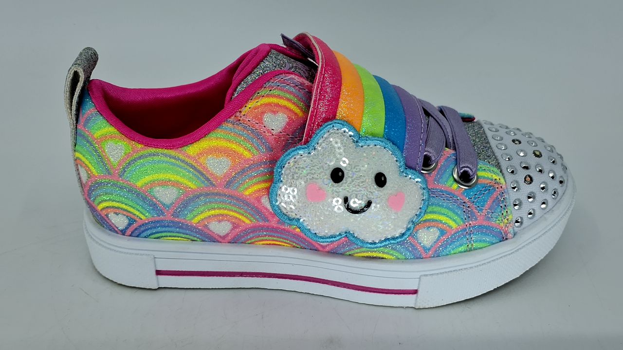 SKECHERS Girls Twinkle Sparks-Cloud Cutie Sneaker, Multi, 11.5 Little Kid - Image 2