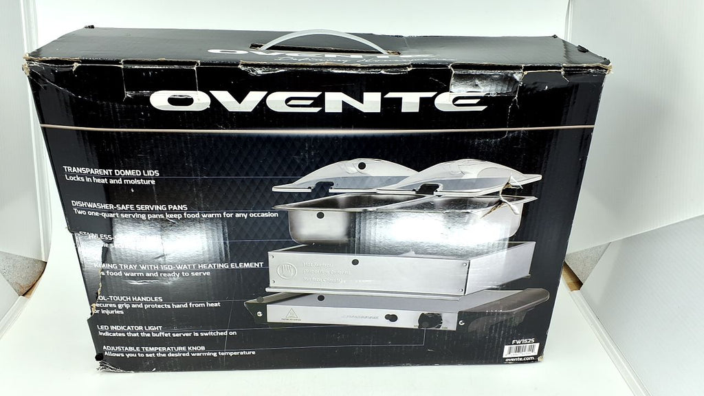 OVENTE Electric Buffet Server & Food Warmer with Two 1.5 Qt Stainless Steel Chafing Dishes, Adjustable Temperature Control – Warming Tray for Parties, Dinners & Events, Silver FW152S - Image 6