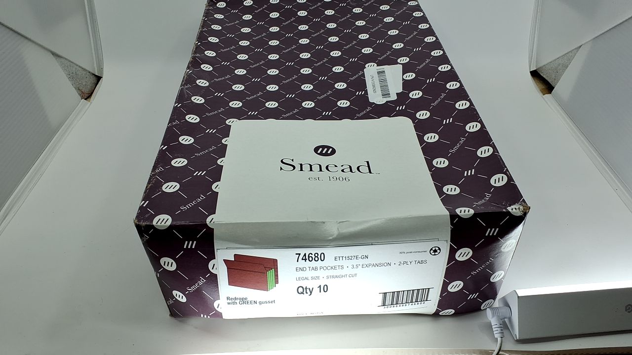 Smead End Tab Pocket, Reinforced Straight-Cut Tab, 3-1/2" Expansion, Extra Wide Legal Size, Redrope with Green Gusset, 10 per Box (74680) - Image 4