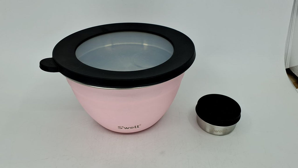 S’well Stainless Steel 64oz Salad Bowl Kit, Pink Topaz Color, Comes with 2oz Mini Canister and Removable Tray for Organization, Leakproof and Dishwasher Safe - Image 5