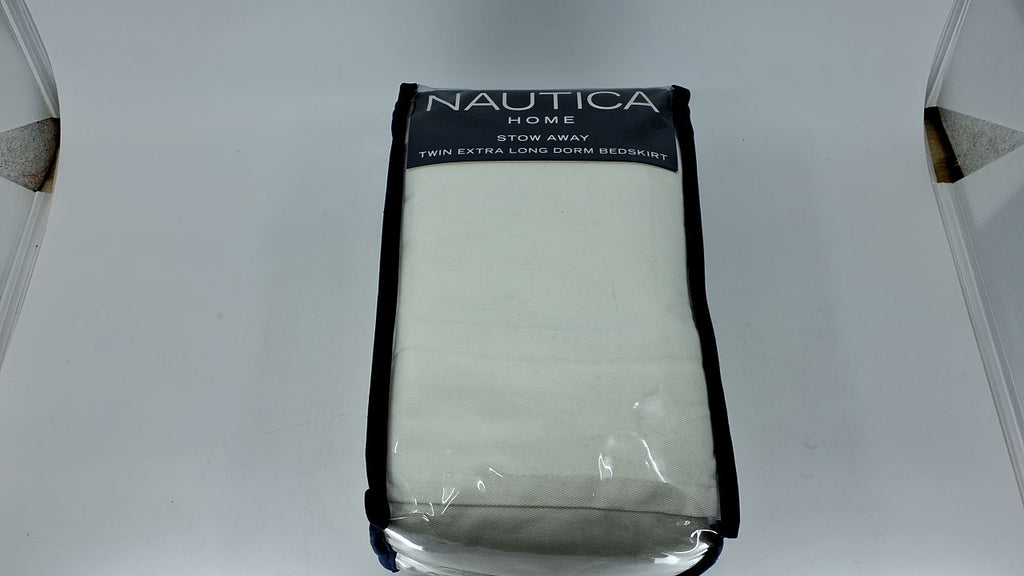 Nautica - Twin XL Size Bed Skirt, Prewashed 100% Cotton Twill with a 42" Drop, Split Corners & Reinforced Top Panel, Machine Washable Bedding (Solid White) - Image 4