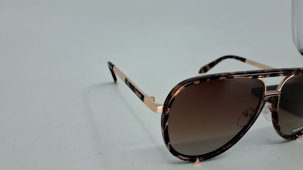 Quay - Womens Sunglasses, Polarized Aviator Lenses with UV Protection, Oversized Sunglasses (High Profile, Brown Tortoise) - Image 3