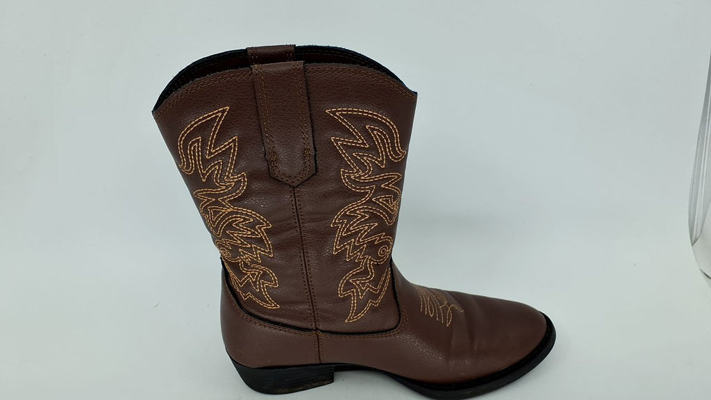 Deer Stags Boy's Ranch Western Boot, Dark Brown, 3 Little Kid - Image 2