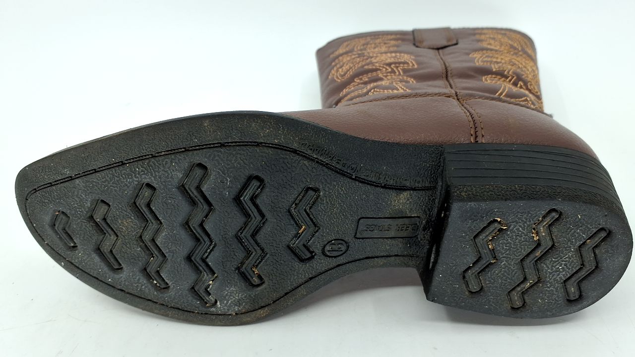 Deer Stags Boy's Ranch Western Boot, Dark Brown, 3 Little Kid - Image 4
