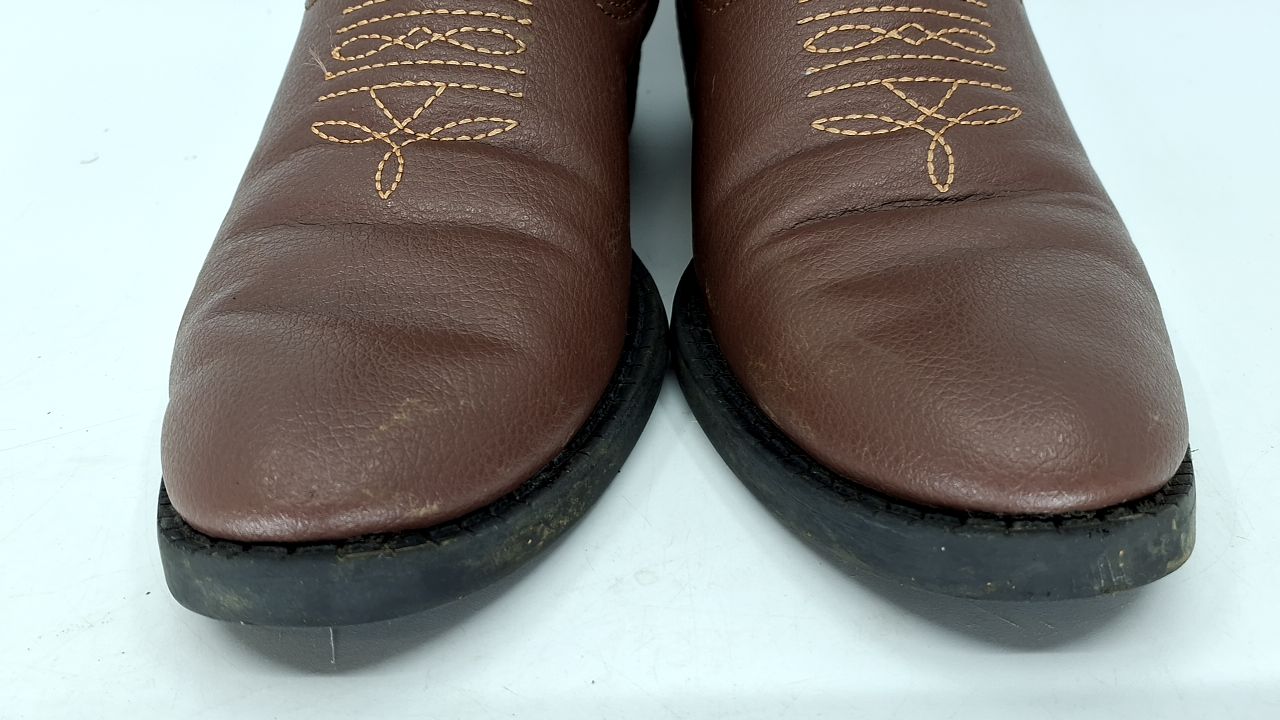 Deer Stags Boy's Ranch Western Boot, Dark Brown, 3 Little Kid - Image 5