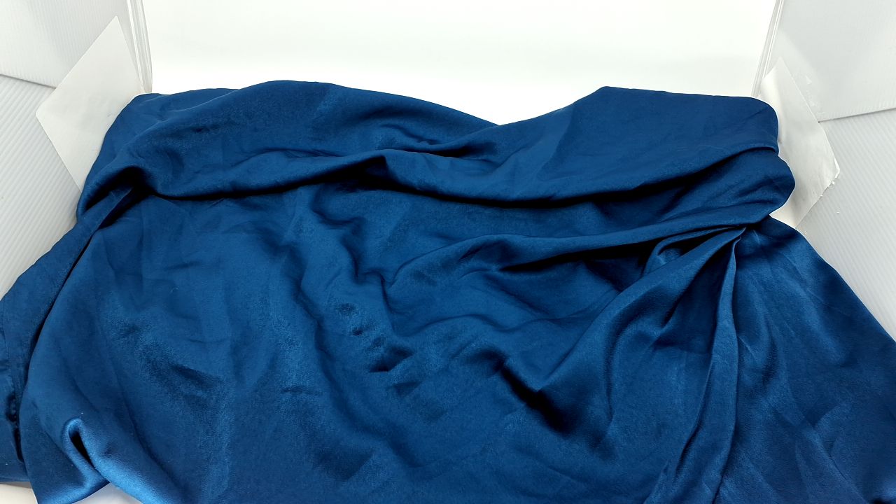 Floerns Women's Plus Size Satin Spaghetti Strap Cowl Neck Wrap Party Cami Dress Navy Blue XL - Image 3