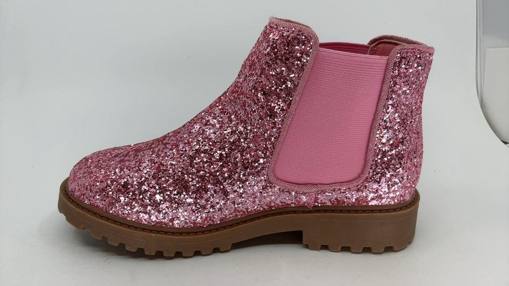 Harvest Land Girl Boots Kids Ankle Boots Warm Side Zipper Boots Low heel Short Booties Winter Snow Boots Anti-Slip Outdoor Shoes for Little Kids/Big Kids Pink Size 3 - Image 2
