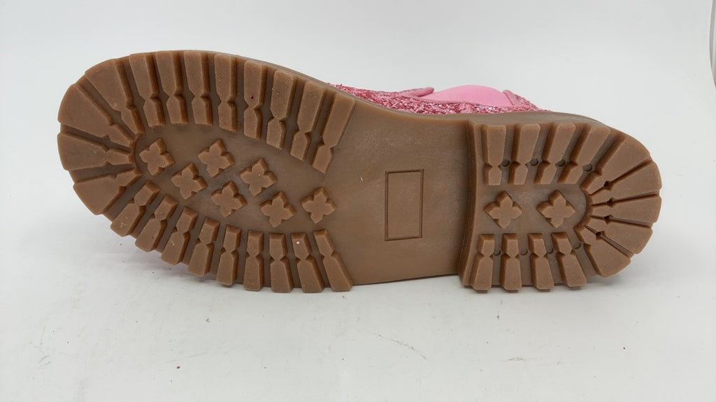 Harvest Land Girl Boots Kids Ankle Boots Warm Side Zipper Boots Low heel Short Booties Winter Snow Boots Anti-Slip Outdoor Shoes for Little Kids/Big Kids Pink Size 3 - Image 4