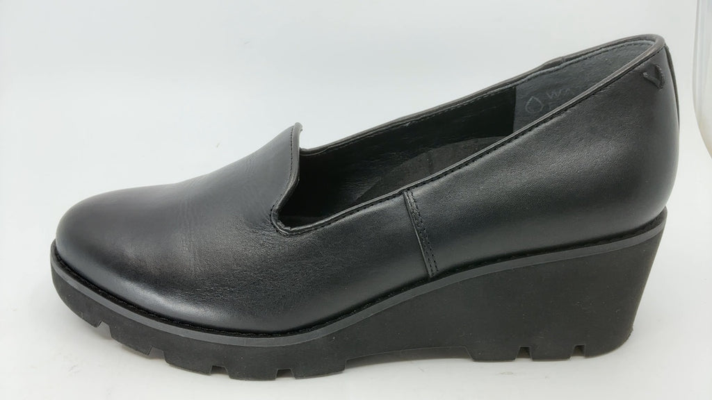 Vionic Women’s Aster Willa Wedge- Supportive Arch Support Dress Shoes for Women That Include an Orthotic Black Leather 8 Wide - Image 2