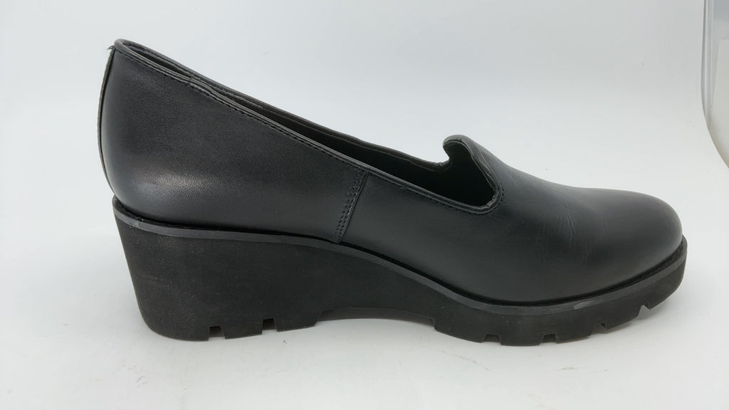 Vionic Women’s Aster Willa Wedge- Supportive Arch Support Dress Shoes for Women That Include an Orthotic Black Leather 8 Wide - Image 3