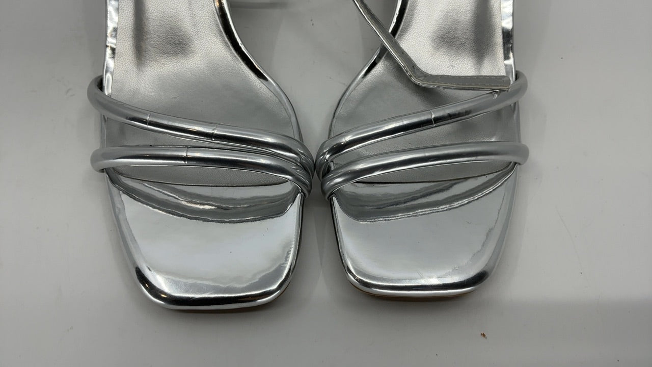 DREAM PAIRS Women's Chunky Strappy Heels Square Open Toe Ankle Buckle Low Heels Sandals for Daily Wedding Party Dress,Size 6.5,Silver,SDHS2496W - Image 5