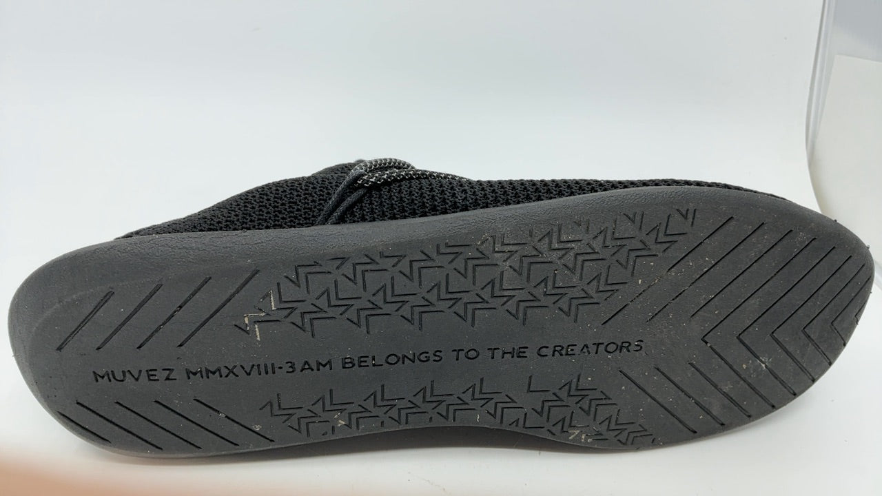 MUVEZ Unisex Dual Sole Indoor Outdoor Slippers, Black with Black Outsole, Sz 11 - Image 4