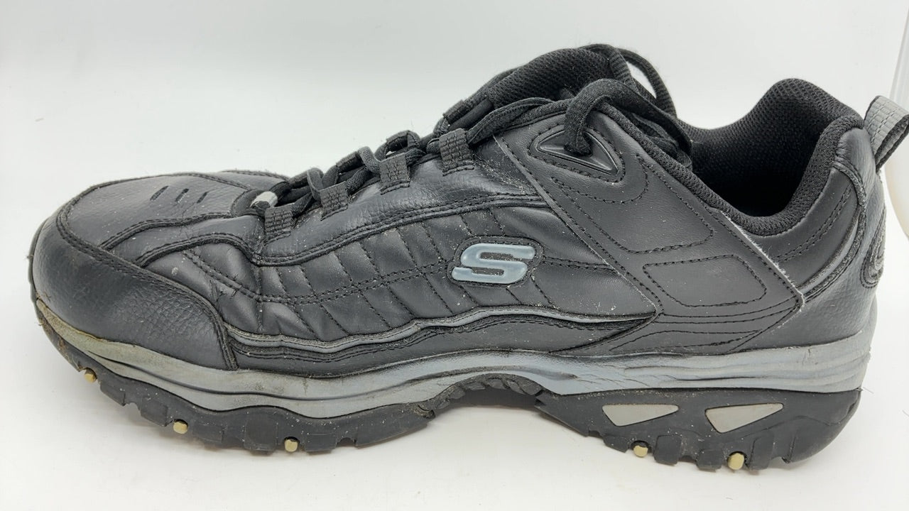 Skechers mens Energy Afterburn Shoes Lace-Up Sneaker, Black/Grey, 14 - Image 2