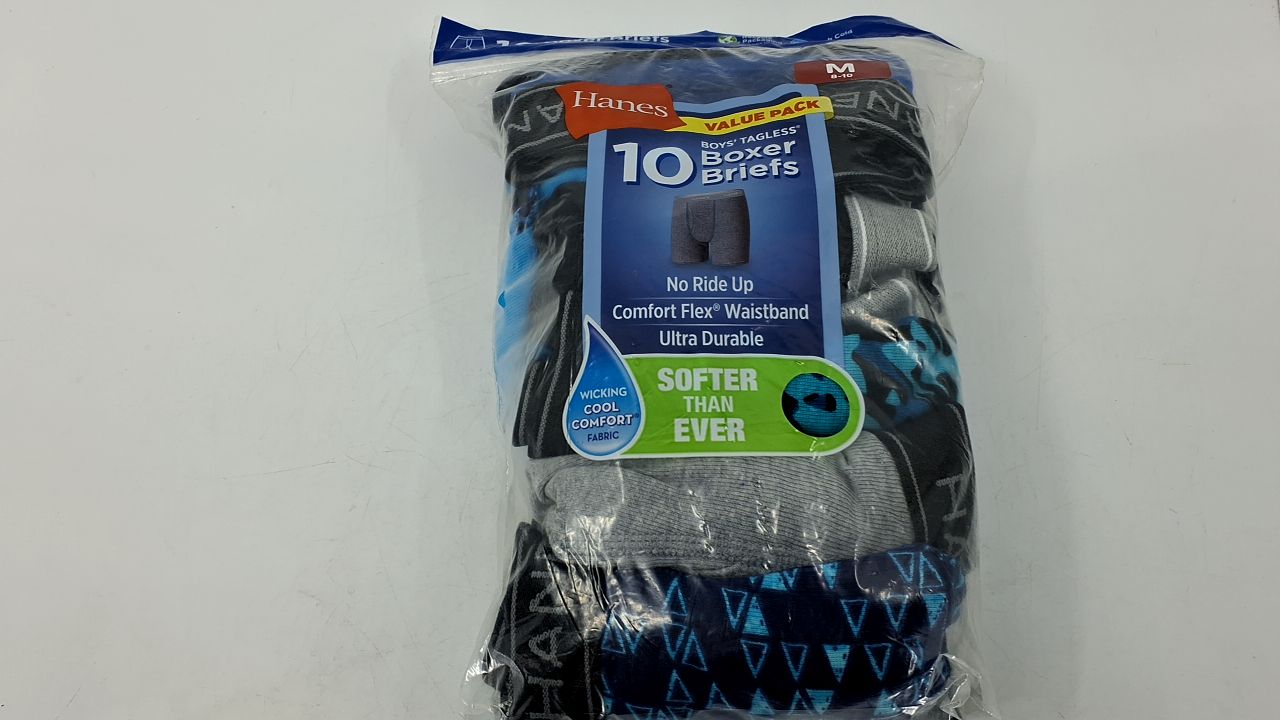 Boys' Comfort Flex Boxer Briefs 10-Pack, Medium, Cotton, Assorted Prints