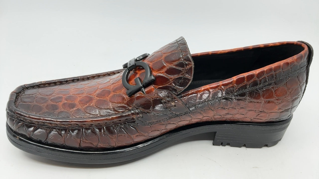 Mens Luxury Leather Penny Loafer, Fashion Comfort Dress Shoes Classical Handmade Slip on Loafer Shoes for Men (Brown) - Image 2