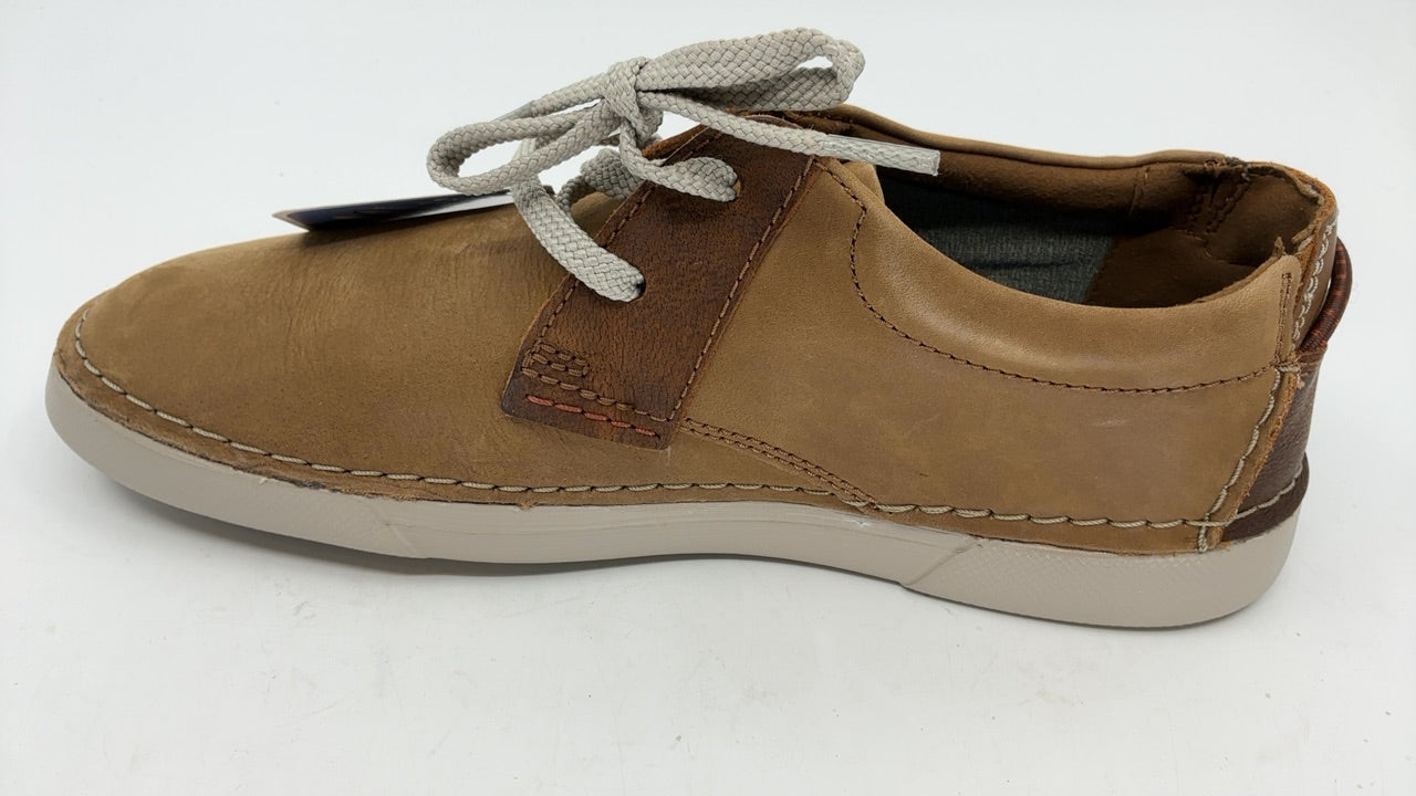Clarks Gereld Low Sneaker, Tan Leather, 7 Medium - Image 2