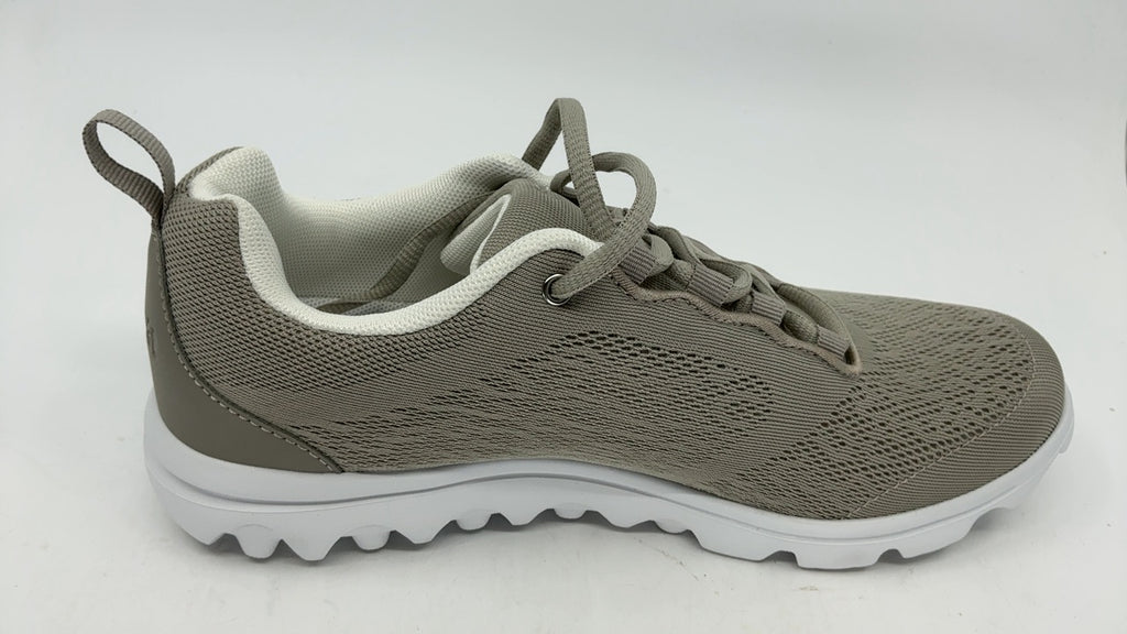 Propét Women's TravelActiv Sneakers Casual Lace-Up Shoes, Taupe, 9.5 Narrow - Image 3