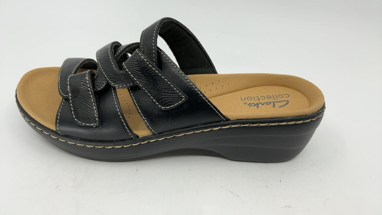 Clarks womens Merliah Karli Sandal, Black Leather, 9 US - Image 2