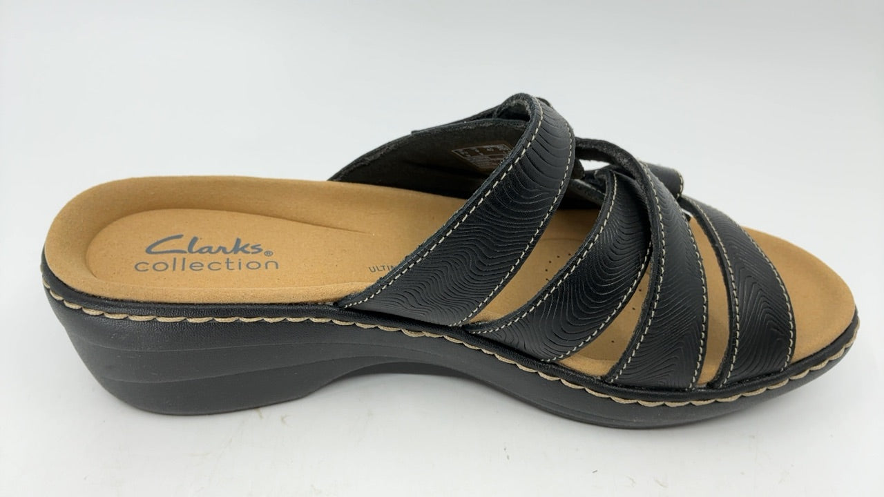Clarks womens Merliah Karli Sandal, Black Leather, 9 US - Image 3