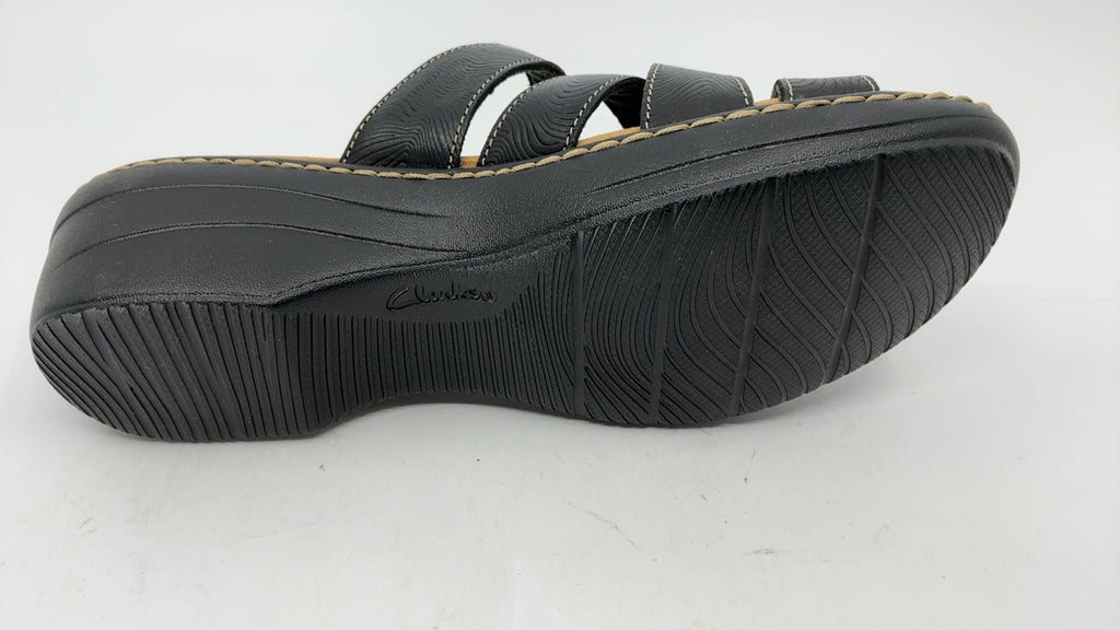Clarks womens Merliah Karli Sandal, Black Leather, 9 US - Image 4