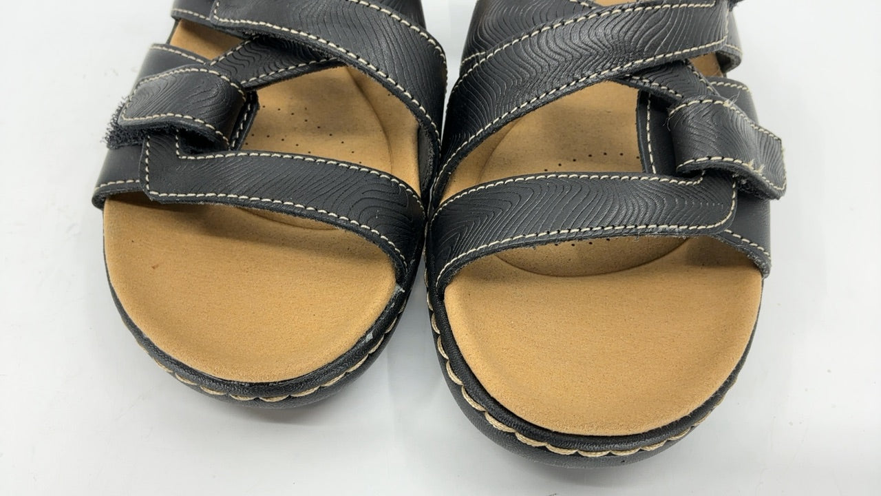 Clarks womens Merliah Karli Sandal, Black Leather, 9 US - Image 5