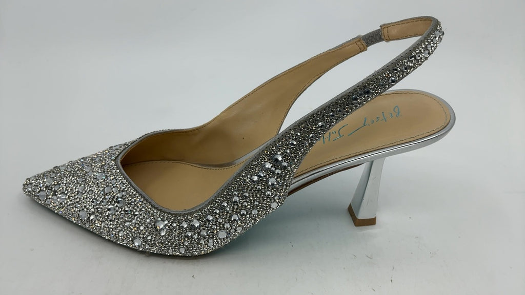 Betsey Johnson Women's Clark Pump, Silver, 9.5 - Image 2