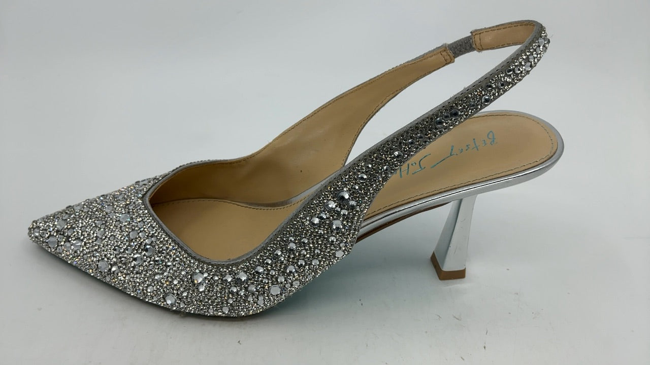 Betsey Johnson Women's Clark Pump, Silver, 9.5 - Image 2