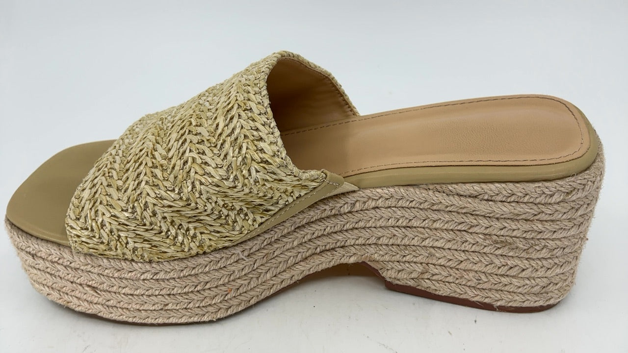 EQAUDES Platform Slip on Espadrille Sandals for Women Wedges Slides Bohemia Sandals Flatform Open Toe Beach Sandals - Image 2