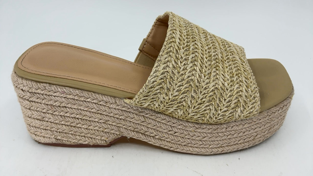 EQAUDES Platform Slip on Espadrille Sandals for Women Wedges Slides Bohemia Sandals Flatform Open Toe Beach Sandals - Image 3