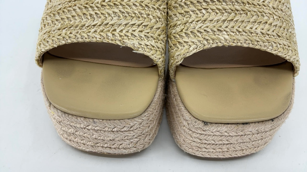 EQAUDES Platform Slip on Espadrille Sandals for Women Wedges Slides Bohemia Sandals Flatform Open Toe Beach Sandals - Image 5