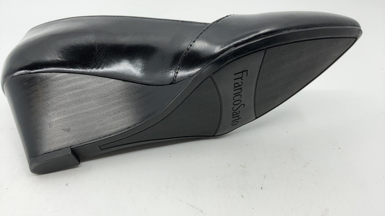 Franco Sarto Womens Frankie Pump Black Leather 6 W - Image 4