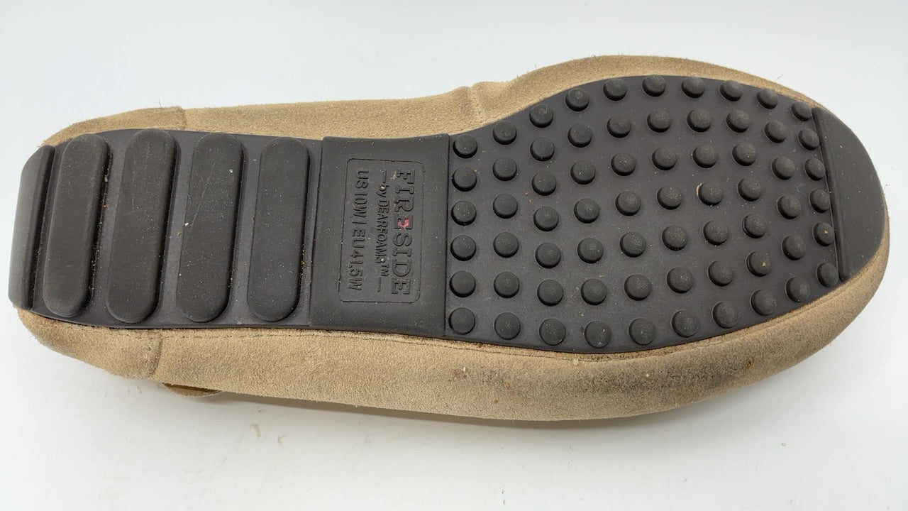 Dearfoams Women's Fireside Water Resistant Indoor/Outdoor Genuine Shearling Mel Moccasin Slipper, Wide Widths - Image 3