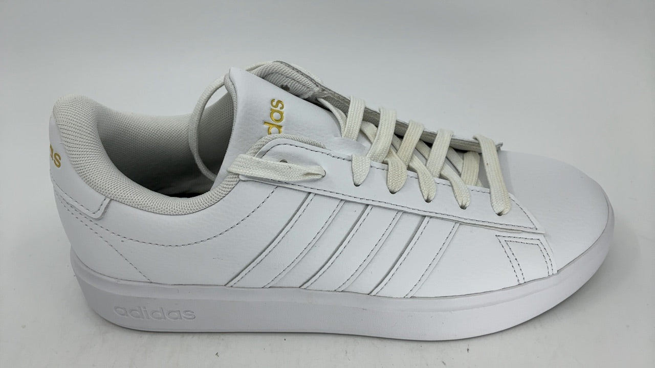 adidas Grand Court 2.0 White/White/Gold Metallic 7.5 B (M) - Image 3