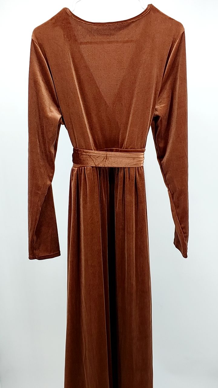 Velvet Long Sleeve Maxi Dress