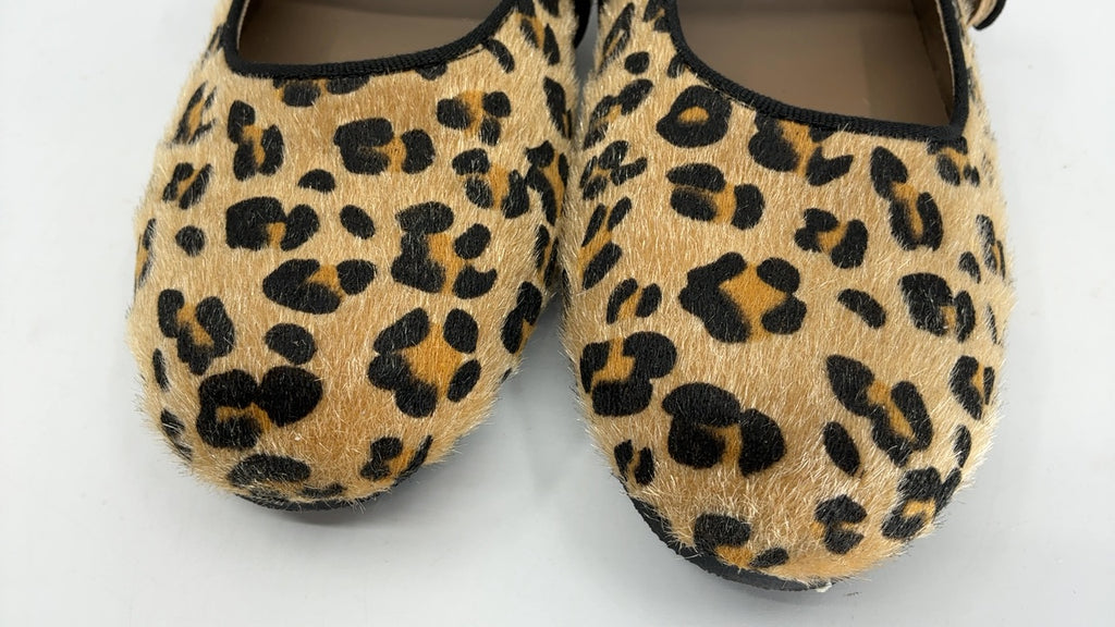 ATBELL Leopard Calf Hair Ballet Flat for Women Round Toe Buckle Strap Slip On Mary Jane Flat Comfortable Casual Ballerina Shoes in Size 8.5 - Image 5
