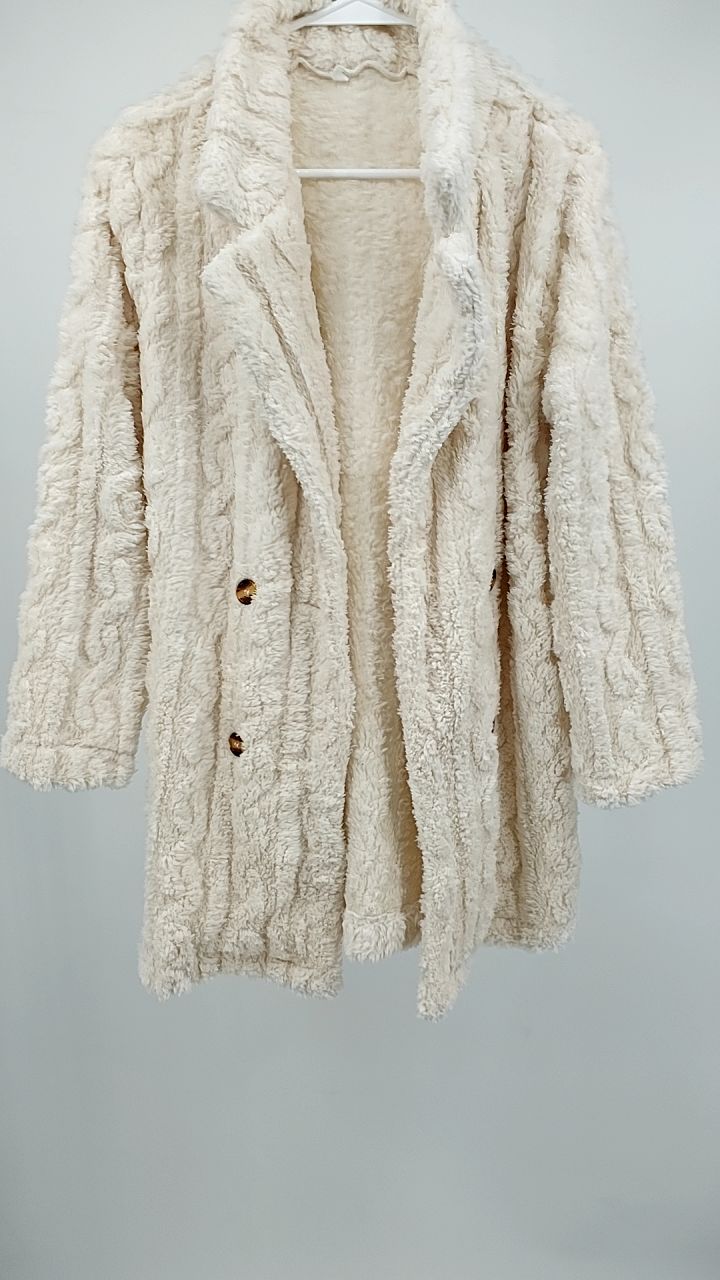 Cozy Faux Shearling Double-Breasted Outerwear