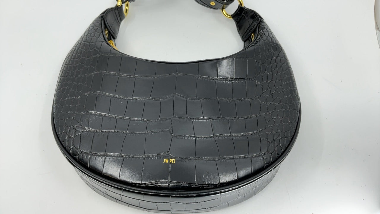 JW PEI Women's Carly Saddle Bag - Bright Black - Medium - Image 2