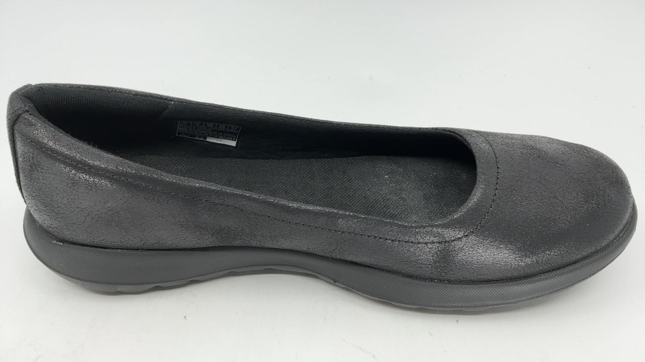 Skechers Womens Casual Ballet Flat, Black/Black, 8 US - Image 3
